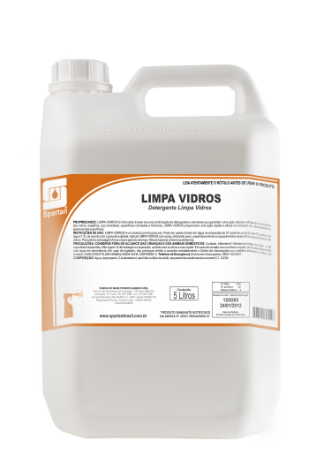 LIMPA VIDROS - Limpador Concentrado para Vidros e Superfícies Não Porosas - 5 Litros