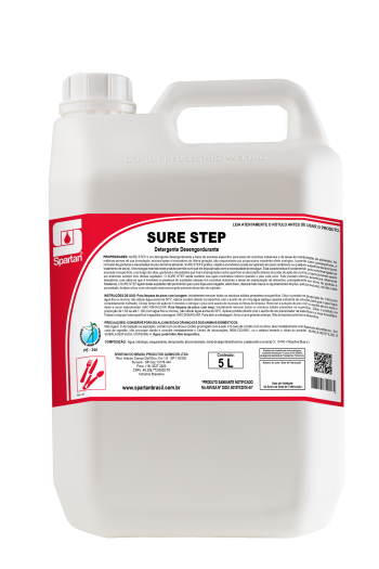 SURE STEP - Detergente Desengordurante Enzimático - 5 Litros