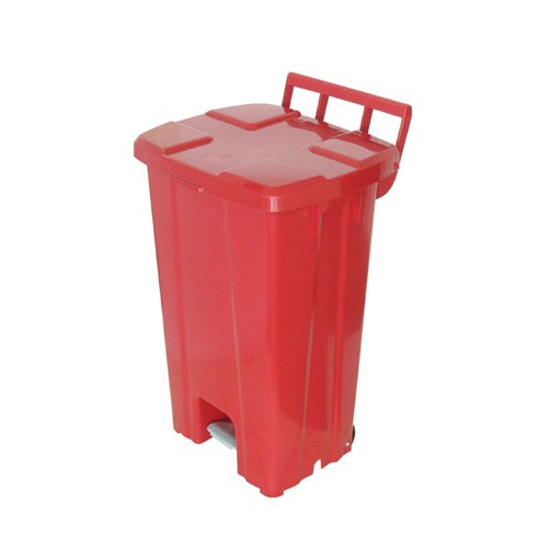 Lixeira Quadrada com Pedal e Rodas (100 Litros) - JSN