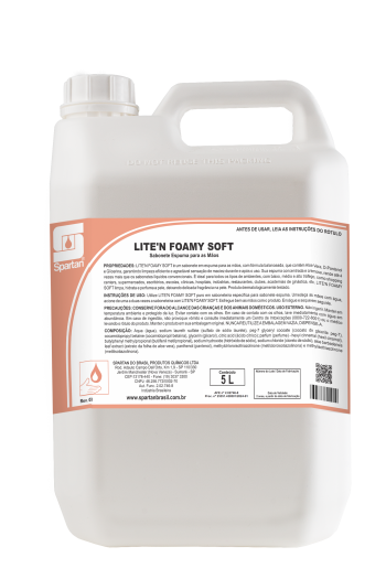 LITE’N FOAMY SOFT - Sabonete Espuma para as Mãos - 5 litros