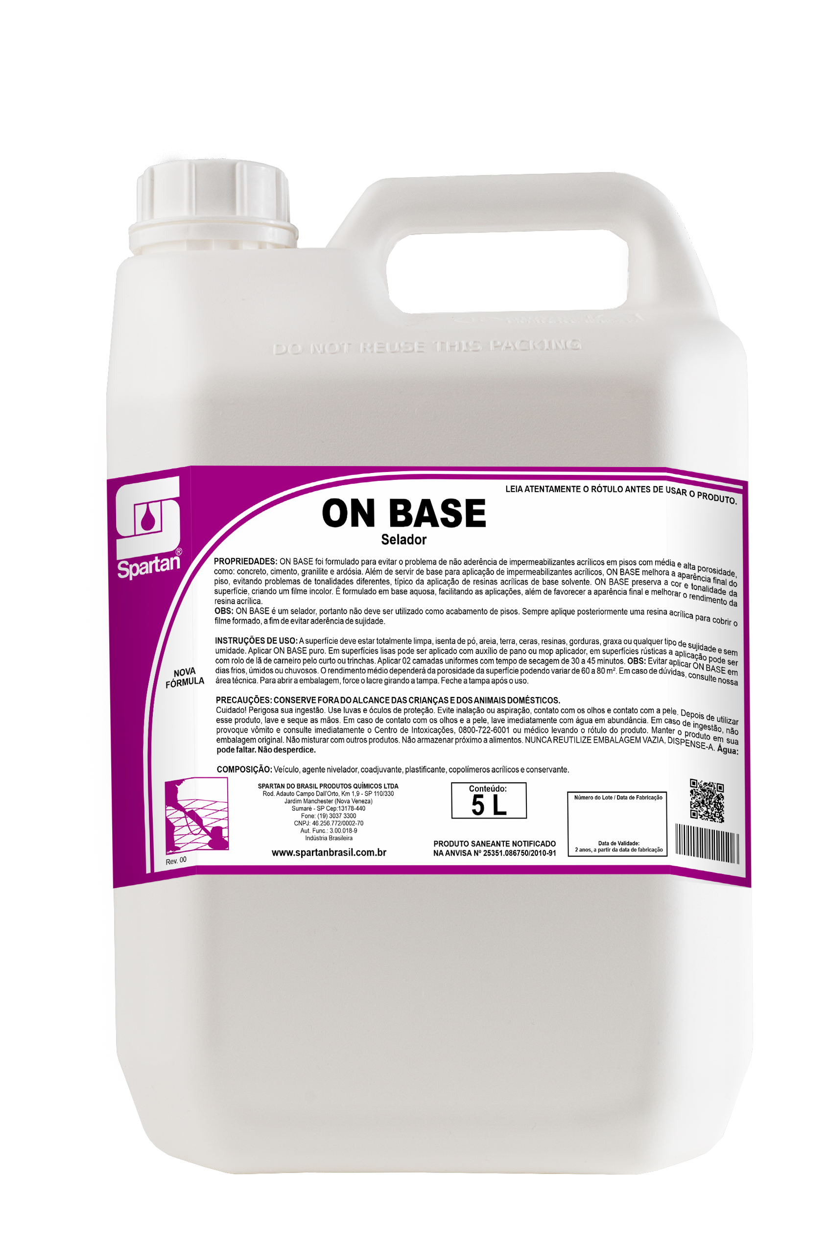 ON BASE - Selador Acrílico de Base Aquosa - 5 litros